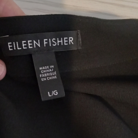 Eileen Fisher Linen Black Long Sleeve Office Mature Size Large Women - Picture 2 of 8